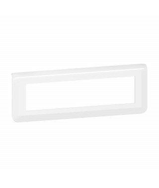 Plaque de finition horizontale Mosaic pour 8 modules blanc