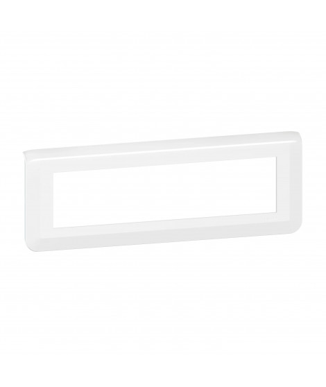 Plaque de finition horizontale Mosaic pour 8 modules blanc