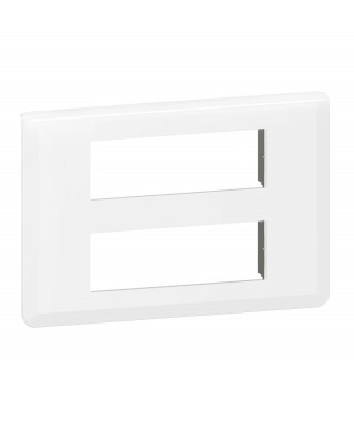 Plaque de finition Mosaic pour 2x6 modules blanc