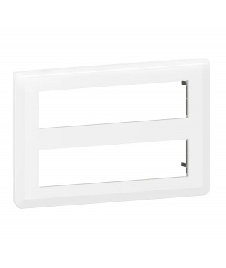 Plaque de finition Mosaic pour 2x8 modules blanc