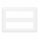 Plaque de finition Mosaic pour 2x8 modules blanc