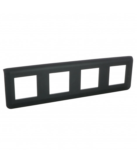 Plaque de finition horizontale Mosaic pour 4x2 modules - noir
