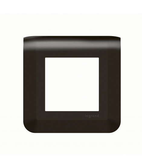 Plaque de finition Mosaic pour 2 modules noir mat