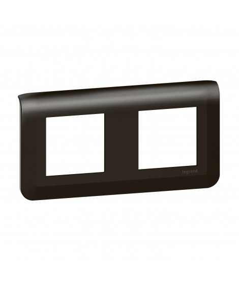 Plaque de finition horizontale Mosaic pour 2x2 modules noir mat