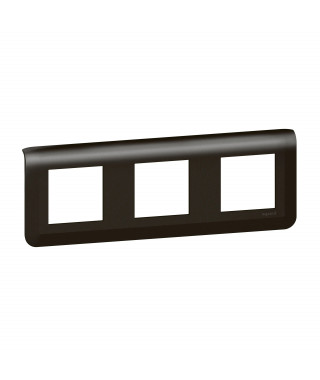 Plaque de finition horizontale Mosaic pour 3x2 modules noir mat