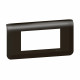 Plaque de finition horizontale Mosaic pour 4 modules noir mat