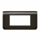 Plaque de finition horizontale Mosaic pour 4 modules noir mat