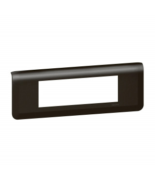 Plaque de finition horizontale Mosaic pour 6 modules noir mat