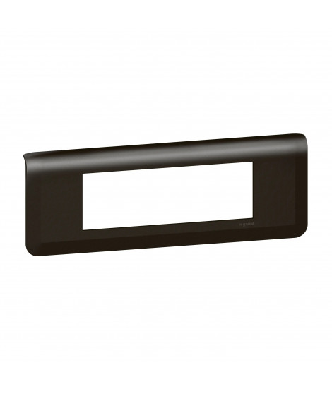 Plaque de finition horizontale Mosaic pour 6 modules noir mat
