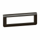 Plaque de finition horizontale Mosaic pour 8 modules noir mat