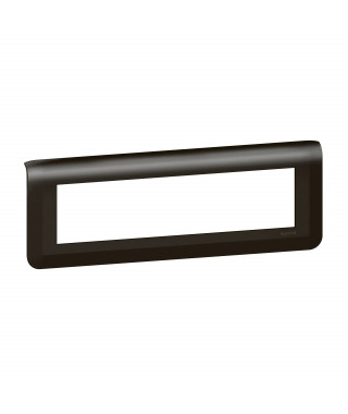 Plaque de finition horizontale Mosaic pour 8 modules noir mat