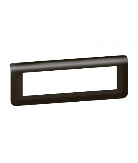 Plaque de finition horizontale Mosaic pour 8 modules noir mat