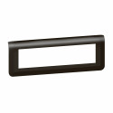 Plaque de finition horizontale Mosaic pour 8 modules noir mat