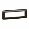 Plaque de finition horizontale Mosaic pour 8 modules noir mat