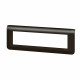 Plaque de finition horizontale Mosaic pour 8 modules noir mat