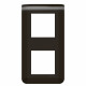 Plaque de finition verticale Mosaic pour 2x2 modules noir mat