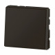 Interrupteur ou va-et-vient 10AX 250V~ Mosaic Easy-Led 2 modules - noir mat