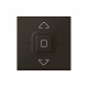 Interrupteur de volets roulants 500W maximum Mosaic 2 modules - noir mat