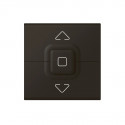 Interrupteur de volets roulants 500W maximum Mosaic 2 modules - noir mat