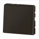 Poussoir ou poussoir inverseur Mosaic Easy-Led 6A 250V~ 2 modules - noir mat