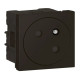Prise de courant 2P+T Surface Mosaic Link raccordement latéral 2modules noir mat