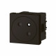 Prise de courant 2P+T Surface Mosaic Link raccordement latéral 2modules noir mat