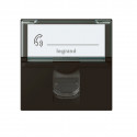 Prise RJ45 catégorie 6A STP à blindage métal Mosaic 2 modules - noir mat