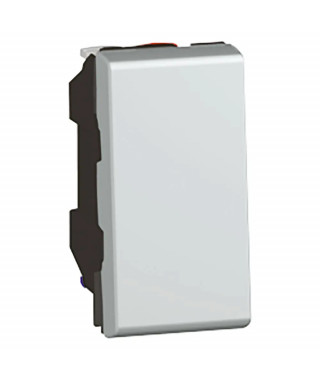 Interrupteur ou va-et-vient 10AX 250V~ Mosaic 1 module - alu