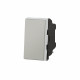 Interrupteur ou va-et-vient 10AX 250V~ Mosaic Easy-Led 1 module - alu