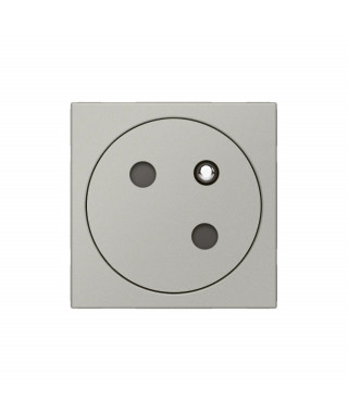 Prise de courant 2P+T Surface Mosaic Link raccordement latéral 2 modules - alu
