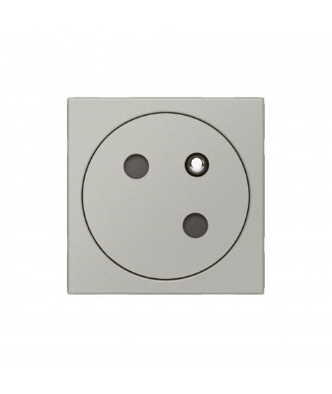 Prise de courant 2P+T Surface Mosaic Link raccordement latéral 2 modules - alu