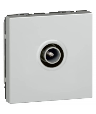 Prise télévision Ø9,52mm mâle Mosaic 2 modules - alu