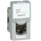 Prise RJ45 catégorie 6A STP à blindage métal Mosaic 1 module - alu