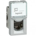 Prise RJ45 catégorie 6A STP à blindage métal Mosaic 1 module - alu