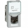 Prise RJ45 catégorie 6A STP à blindage métal Mosaic 1 module - alu