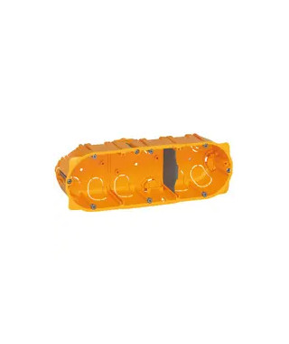 Boîte 3 postes ou 6 à 8 modules Batibox pour cloisons sèches - profondeur 50mm