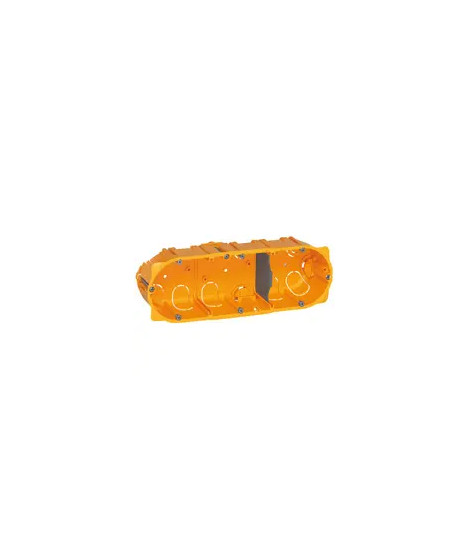 Boîte 3 postes ou 6 à 8 modules Batibox pour cloisons sèches - profondeur 50mm