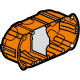 Boîte multimatériaux Batibox 2 postes 4 à 5 modules vertical/horizontal - 40mm