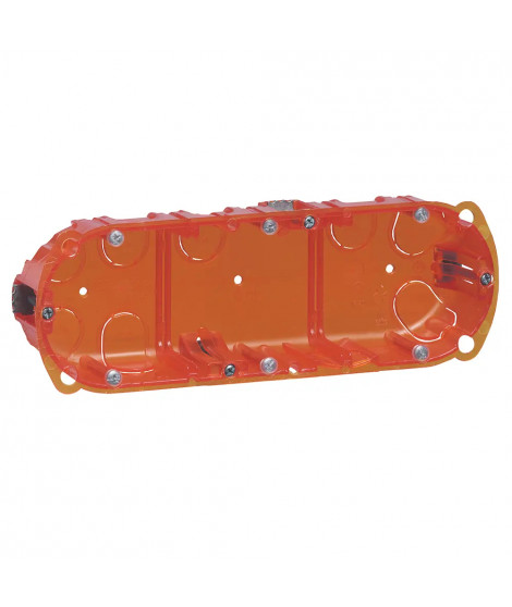 Boîte multimatériaux Batibox 3 postes 6 à 8 modules vertical/horizontal - 40mm