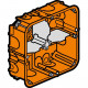 Boîte multimatériaux Batibox 2x2 postes ou 2x4 à 5 modules - profondeur 50mm