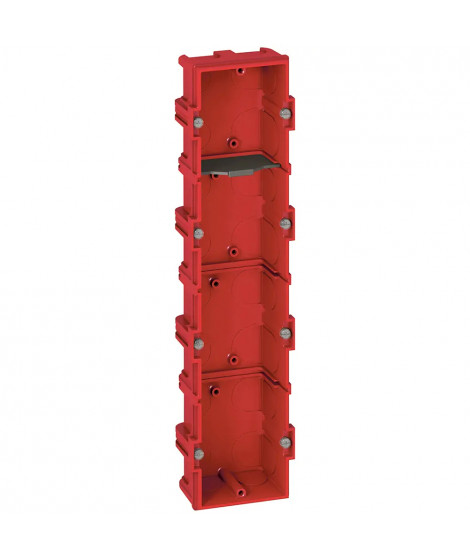 Boîte multiposte Batibox maçonnerie 4 postes 8 à 10 modules - profondeur 40mm