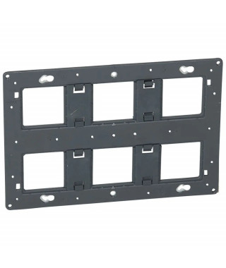 Support à vis Mosaic , Céliane ou Soliroc pour 2x3 postes ou 2x6 à 8 modules