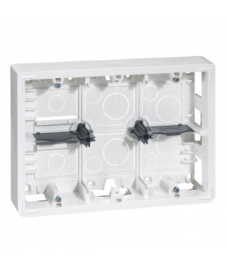 Cadre saillie prof. 46mm Mosaic pour 2x6, 2x8 ou 2x3x2 modules et support 080266