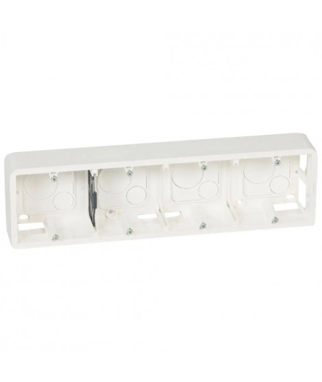 Cadre saillie prof.40 Mosaic pour 10 ou 4x2 modules horizontal et support 080254