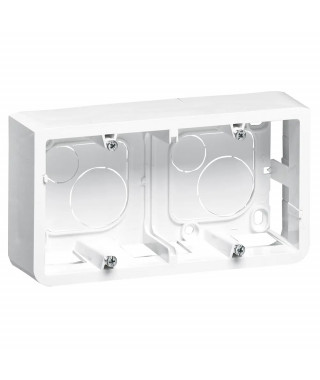 Cadre saillie prof.40mm Mosaic pour 4, 5 ou 2x2 modules horizontal - blanc
