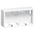 Cadre saillie prof.40mm Mosaic pour 4, 5 ou 2x2 modules horizontal - blanc