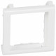 Support de plaque étroit pour paroi mince Batibox 2 modules - blanc