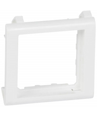 Support de plaque étroit pour paroi mince Batibox 2 modules - blanc