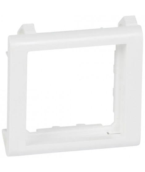 Support de plaque étroit pour paroi mince Batibox 2 modules - blanc