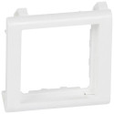 Support de plaque étroit pour paroi mince Batibox 2 modules - blanc